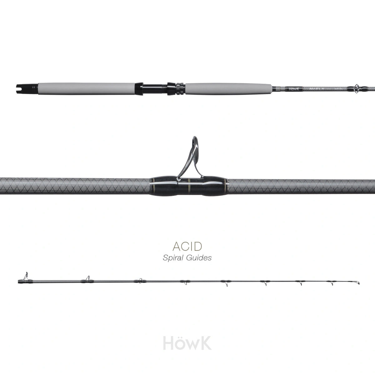 Howk mcfly acid 15 20lb – въдица за kite fishing и жива стръв, общ изглед